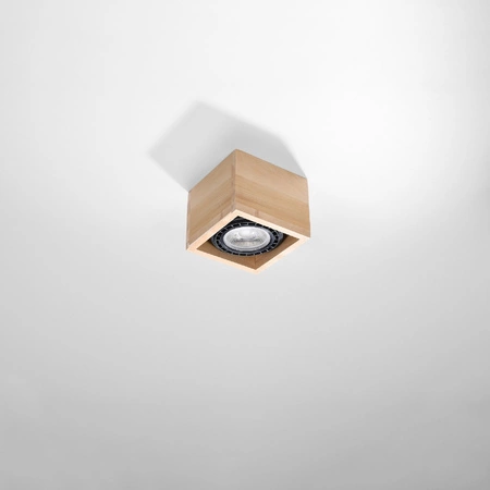 Svítidlo pro povrchovou montáž QUATRO GU10 Halogen Dřevěná kostka SOLLUX