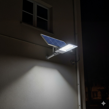 Solární Reflektor Lampa 50x LED 100W 2500lm 5000K IP65 VIDEX Twilight Sensor s dálkovým ovládáním