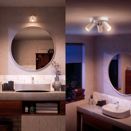 Reflektorové stropní svítidlo 3x GU10 IP44 bílé Kosipo Philips