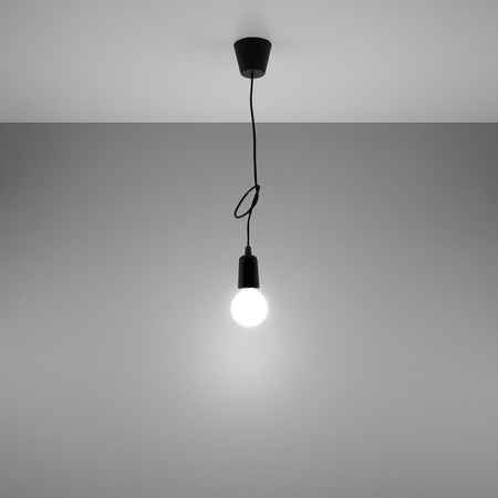 Stropní závěsné svítidlo LED DIEGO E27 Overhang Black SOLLUX