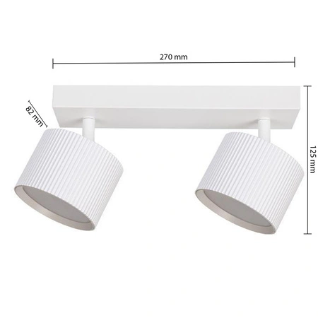 Bodové stropní svítidlo Tuba Reflektor Halogenové svítidlo 2x GX53 Moving White Orbin Masterled