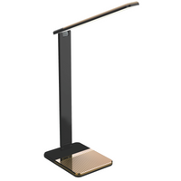 Stolní lampa LED 12W 600lm 2700-4000-6500K teplá 120° černá zlatá stmívatelná Prestige Sanico Goldlux