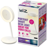 LED portrétní stolní lampa bílá CCT SMART WiFi WiZ