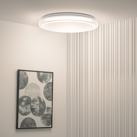 LED stropní plafon AGA2 72W IP44 CCT bílý kulatý 50cm + LUMILED PILOT