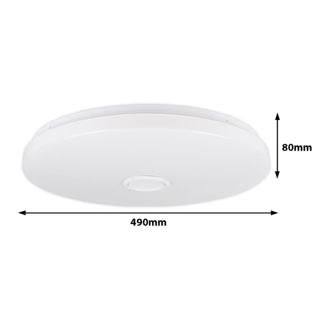 PLAFON LED 49cm kulatá stropní lampa RGBW 3000K-6500K + dálkové ovládání BLUETOOTH reproduktor