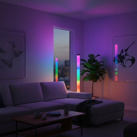 RGB LED stojací lampa 10W 250lm 360° 150cm černá Pilot Videx