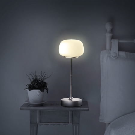 Dekorativní stolní lampa LED 1,8 W 150 lm 2700K teplá stříbrná Rimini Sanico Goldlux