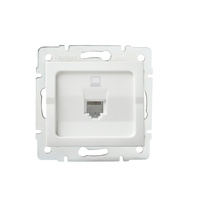 Adaptér internetové zásuvky RJ45 čtvercový bílý LOGI Kanlux
