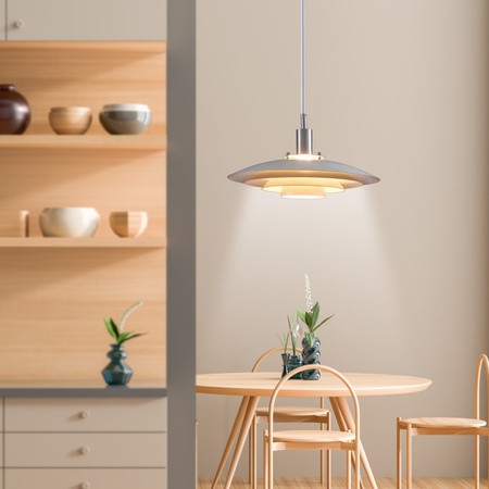 Stropní závěsné svítidlo E27 White Chrome Taylor Sanico Goldlux