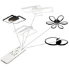 Geometrické stropní svítidlo PLAFON LED lustr 130W 3000K-6500K bílá + dálkový ovladač