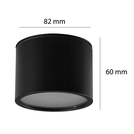 GRANDI LED přisazené halogenové stropní svítidlo GX53 IP54 kruhová trubice černá