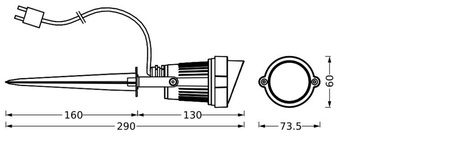 Venkovní zahradní lampa LED solární reflektor 1W 60lm 3000K IP44 Black Endura Ledvance