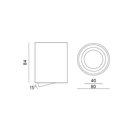 Halogenová bodová zářivka GU10 OH36 Kobi pro povrchovou montáž
