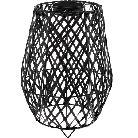 LED solární lampa Venkovní zahradní stojící lucerna 3000K IP44 35cm soumrakový senzor