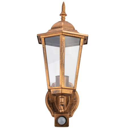 Zahradní nástěnná lampa snímač pohybu, E27 lucerna BELLIS LUMILED