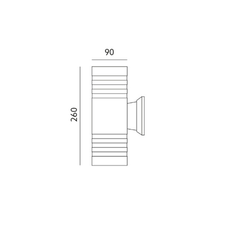 Zahradní svítidlo nahoru a dolů LED QUAZAR 5 GU10 IP44 KOBI ALUMINIUM GRAPHITE