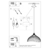 LED závěsné stropní svítidlo UMB E27 Overhang White Wire SOLLUX