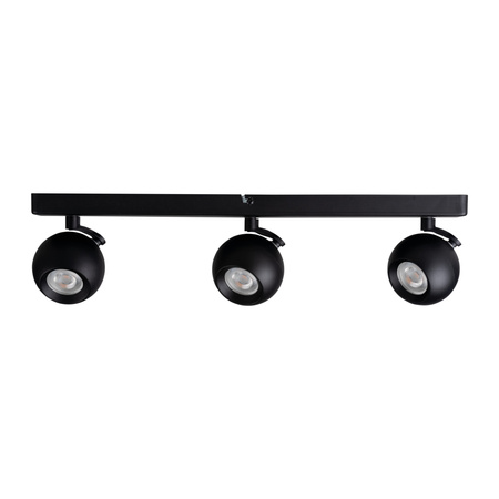 Stropní svítidlo LED GU10 s nastavitelným reflektorem kulaté černé Galoba Kanlux