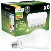 6x LED žárovka E27 A70 18W = 150W 2421lm 3000K Warm 260° LUMILED