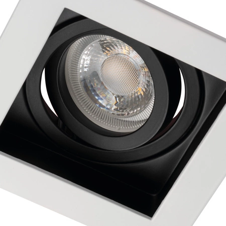 LED GU5.3 GU10 Square White Black Aret Kanlux Nastavitelné zapuštěné stropní halogenové bodové svítidlo