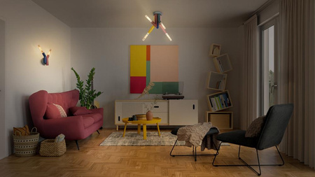 Dekor E27 Vícebarevné dekorativní stropní svítidlo Ledvance