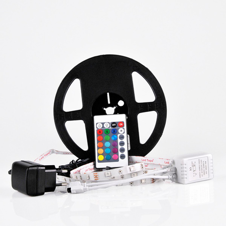LED pásek 14W RGB 150LED SMD 5m + ovladač + zdroj