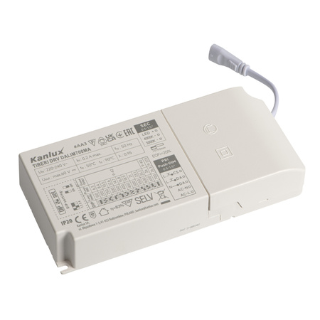 Napájecí zdroj LED ovladače 26,3 W 0,7 A stmívatelný bílý TIBERI KANLUX