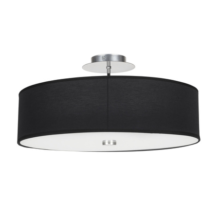VIVIANE 6390 Nowodvorski Stropní svítidlo Černá 3xE27 Kulaté stropní svítidlo Materiál+Sklo+Ocel 50 cm Moderní
