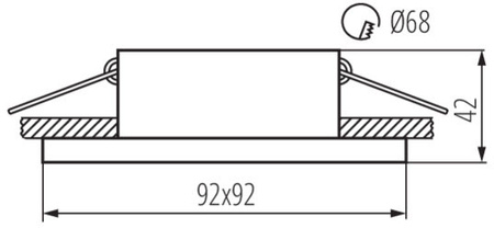 LED GU5.3 GU10 Square White Gold Simen Kanlux Halogenové bodové svítidlo pro zápustnou montáž