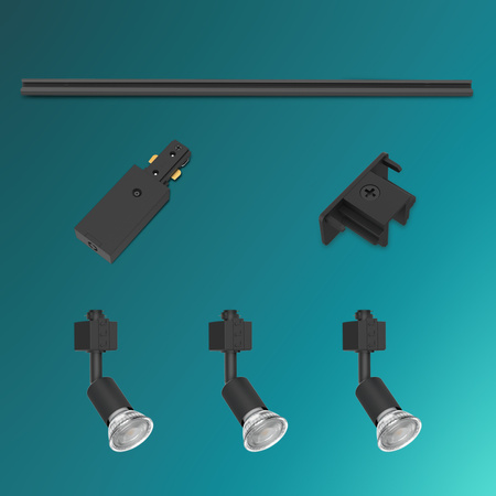 Sada závěsné lišty LED GU10 jednofázová černá EasyLink Tobia Philips