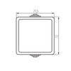 Jednoduchý vypínač 10A Square White TEKNO Kanlux