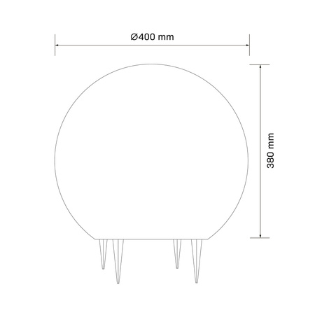 Zahradní koule E27 Grey IP65 Argento Sanico Goldlux