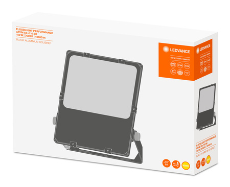 LED reflektor Venkovní reflektor 150W 18400lm 3000K IP66 Černý reflektor Ledvance