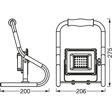 Reflektor LED 10W 800lm 4000K IP44 PRACOVNÍ SVĚTLO R-STAND USB LEDVANCE