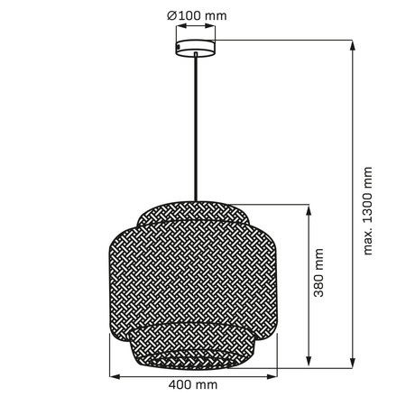 Stropní závěsné svítidlo E27 Beige BAMBOO NATURAL Sanico Goldlux
