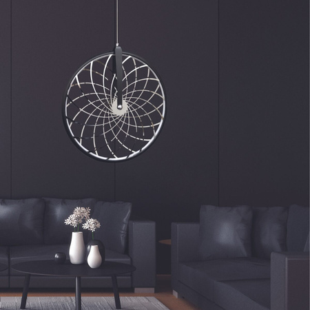 Stropní závěsné svítidlo. LED BICYKL 16W 3000K černá + chrom