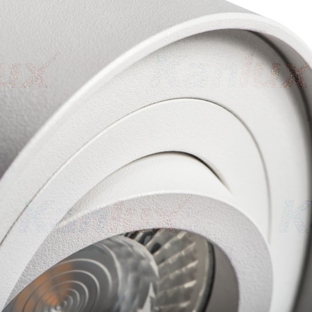 Kruhový podhledový nastavitelný kruh GU5.3 GU10 kulatý bílý mini kanlux