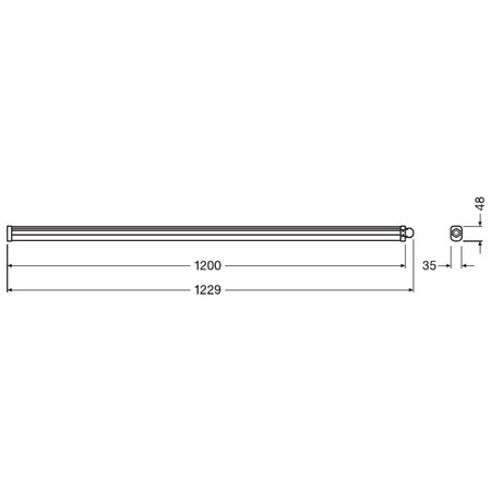 LED lampa hermetické svítidlo 36W 4000K 4000lm 120cm VLHKÝ SLIM HODNOTA IP65 LEDVANCE