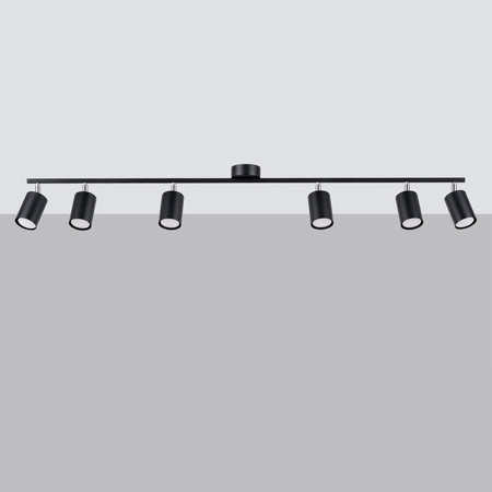 Stropní svítidlo LEMMI 6L 6xGU10 černé Moderní SOLLUX