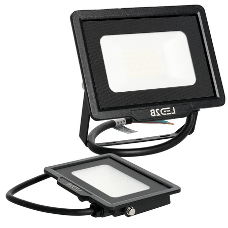 LED reflektor venkovní zahradní 20W 1600lm 6500K studený 120° IP65 černý MH Kobi