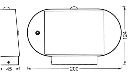 Nástěnné svítidlo fasádní nástěnné svítidlo 4W 3000K ENDURA Style Solar Oval S Wall Sensor LEDVANCE