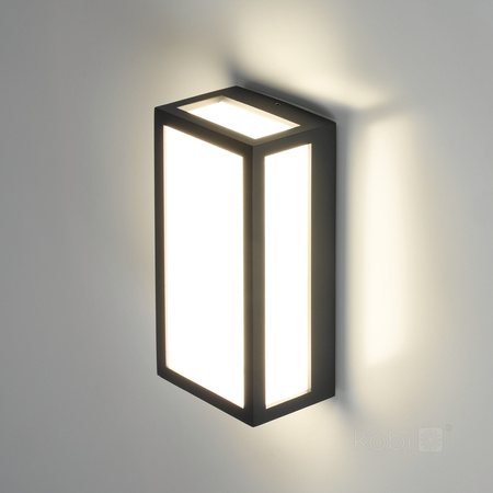 Venkovní nástěnná lampa LED 10W 460lm 4000K Neutral IP54 Black Entera Kobi Garden Wall