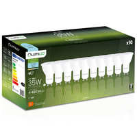 10x Žárovka LED GU10, 5W = 35W 470lm 6500K Studená bílá 120° LUMILED