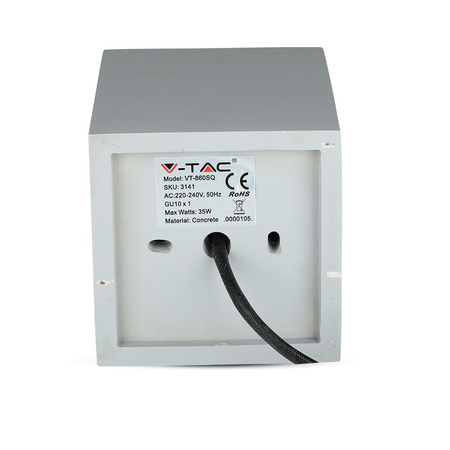 Bodové stropní svítidlo GU10 čtvercová šedá/růžově zlatá VT-860 V-TAC - 5letá záruka