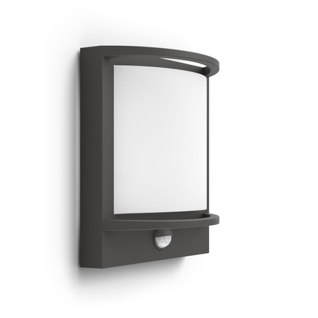 Zahradní lampa LED nástěnná lampa SAMONDRA IR myGarden 12W 2700K IP44 s pohybovým senzorem antracit PHILIPS