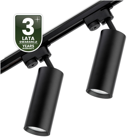 Osvětlovací lišta 1m + 2x reflektor lištový, GU10 Černá RITI LUMILED