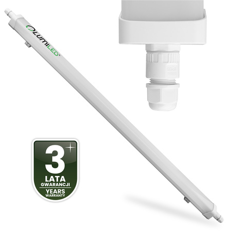 Hermetická LED dílenská lampa 120cm Garáž 60W 4000K Voděodolná TERRA LUMILED