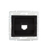 Adaptér internetové zásuvky RJ45 čtvercový černý LOGI Kanlux