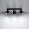 Svítidlo pro povrchovou montáž MERIDA 3 3xGU10 Reflektor halogenový pohyblivý minimalistický černý SOLLUX
