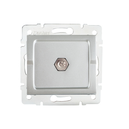 Ekvipotenciální zásuvka Čtvercová zemnicí zásuvka Stříbrná LOGI Kanlux